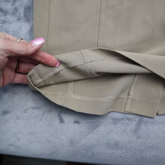 My Bajee Collection S Brown Plain Flat Front Back Zipper Slit Pencil Cut - Picture 9 of 14